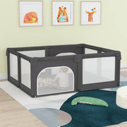 Babybox 190x150x70 cm oxford stof donkergrijs