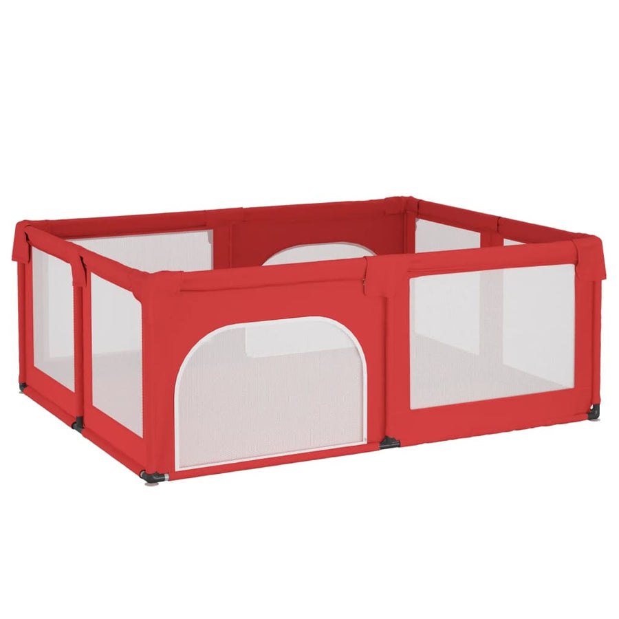 Babybox Met 2 Deuren Oxford Stof Rood