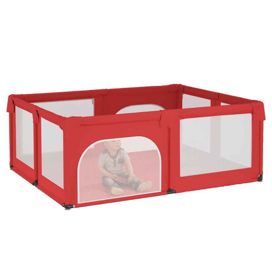 Babybox Met 2 Deuren Oxford Stof Rood