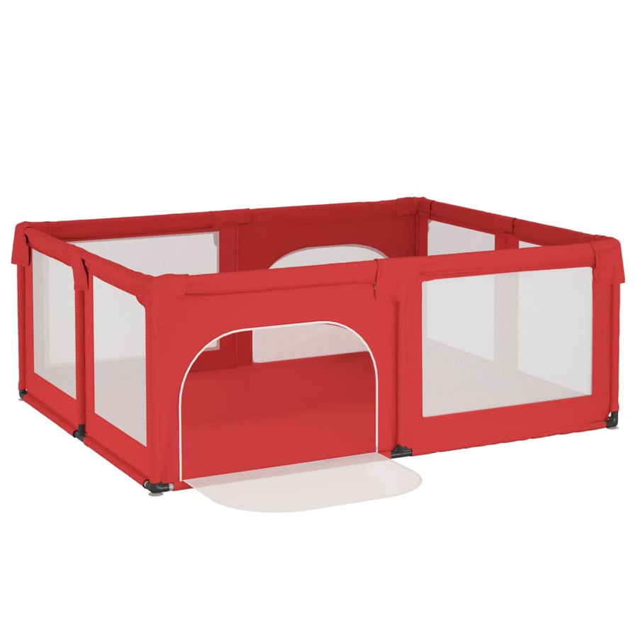 Babybox Met 2 Deuren Oxford Stof Rood