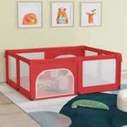 Babybox 190x150x70 cm rood oxford stof