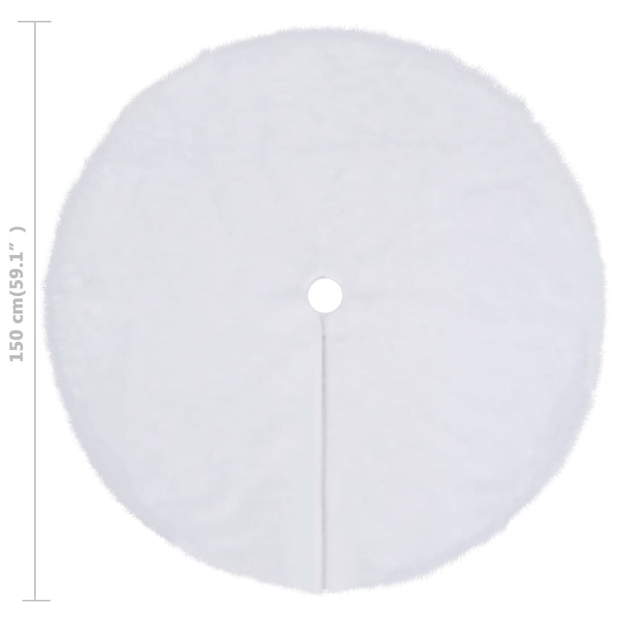 Kerstboomrok 150 cm kunstvacht wit 150 cm