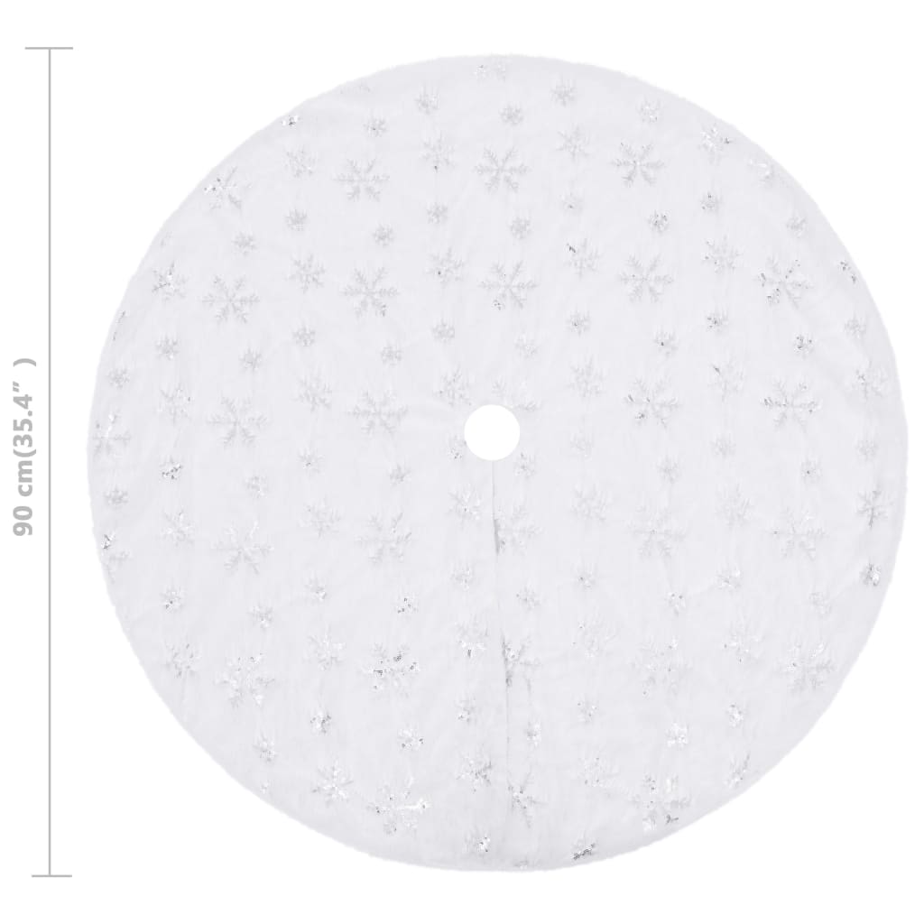 Kerstboomrok Luxe Kunstvacht Wit 90 cm