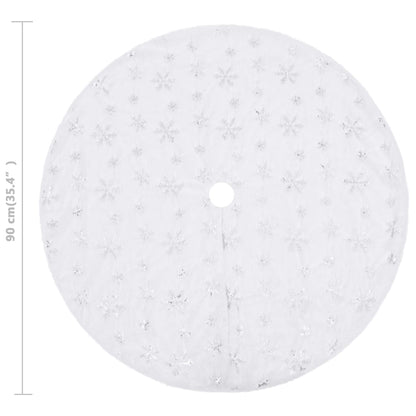 Kerstboomrok Luxe Kunstvacht Wit 90 cm