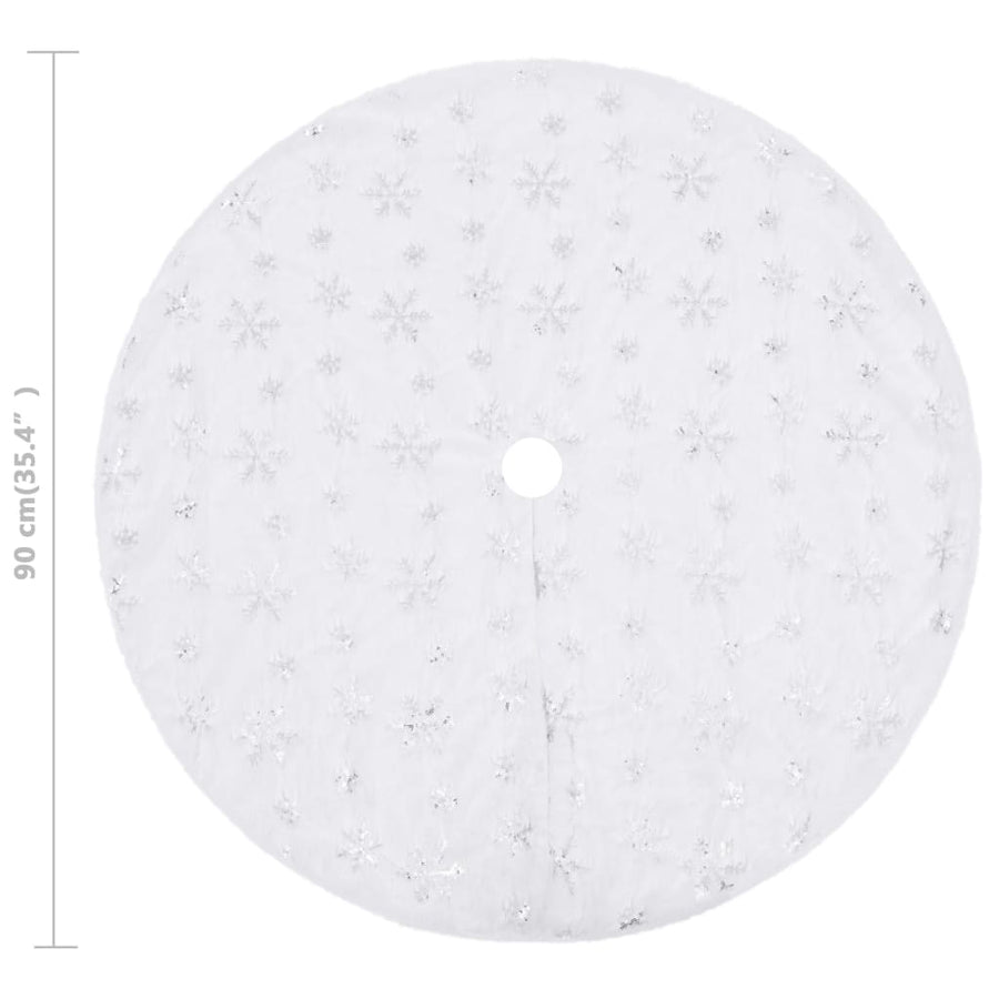 Kerstboomrok Luxe Kunstvacht Wit 90 cm