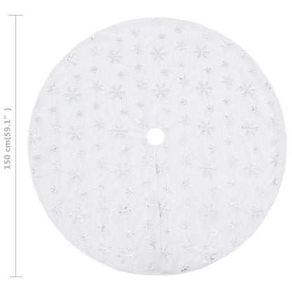 Kerstboomrok Luxe 150 Cm Kunstvacht Wit