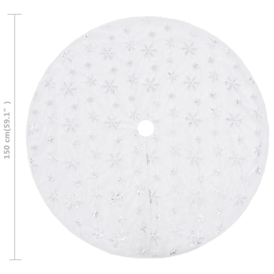 Kerstboomrok Luxe 150 Cm Kunstvacht Wit