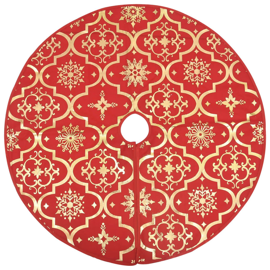 Kerstboomrok Luxe Met Sok Stof 90 cm Rood