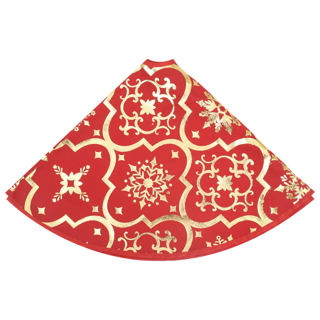 Kerstboomrok Luxe Met Sok Stof 90 cm Rood