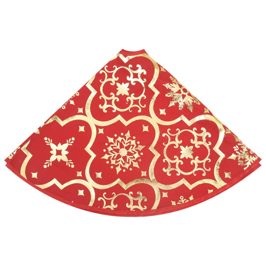 Kerstboomrok Luxe Met Sok Stof 90 cm Rood