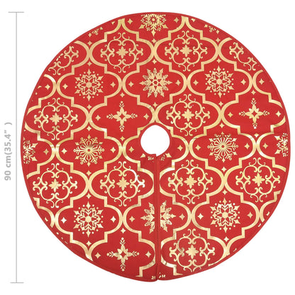 Kerstboomrok Luxe Met Sok Stof 90 cm Rood
