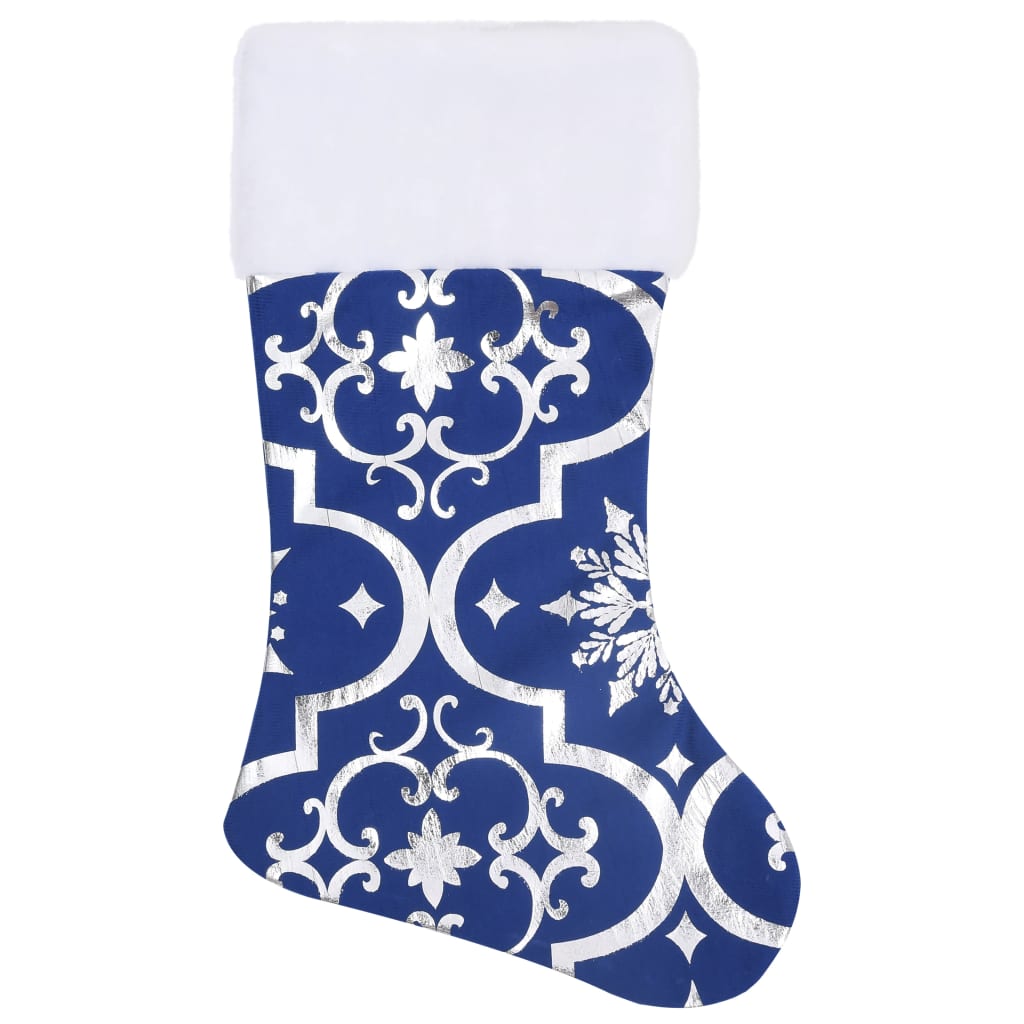 Kerstboomrok luxe met sok 122 cm stof blauw 122 cm Blauw