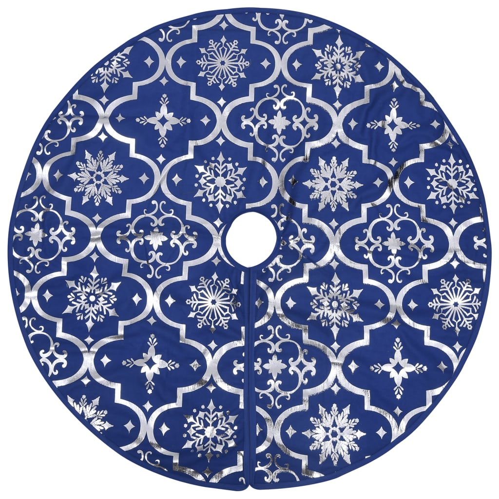 Kerstboomrok Luxe Met Sok 150 Cm Stof Blauw