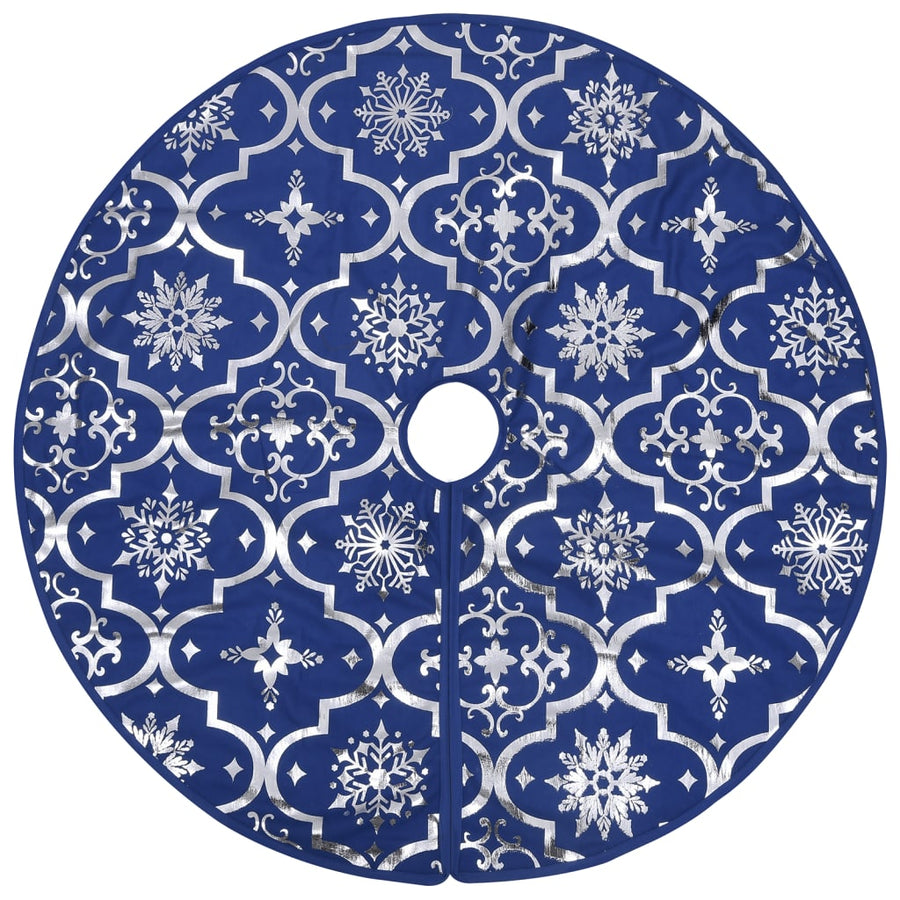 Kerstboomrok Luxe Met Sok 150 Cm Stof Blauw
