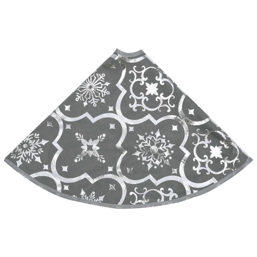 Kerstboomrok luxe met sok 90 cm stof grijs 90 cm Grijs