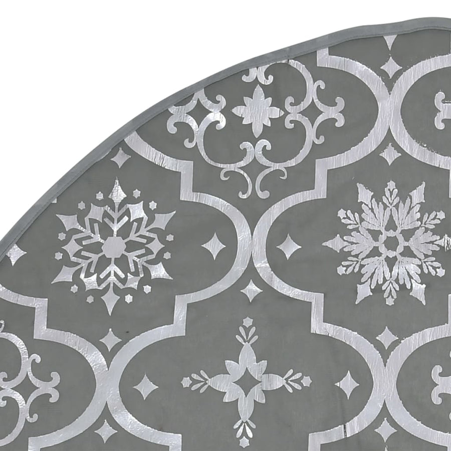 Kerstboomrok luxe met sok 90 cm stof grijs 90 cm Grijs