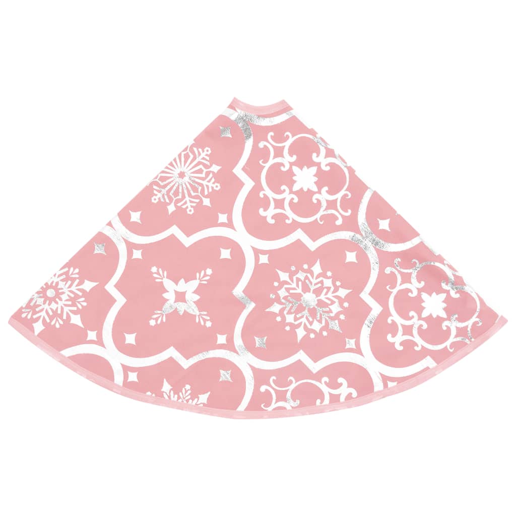 Kerstboomrok luxe met sok 90 cm stof roze 90 cm Roze