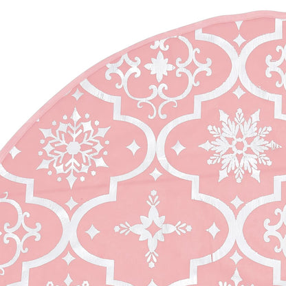Kerstboomrok luxe met sok 150 cm stof roze 150 cm Roze