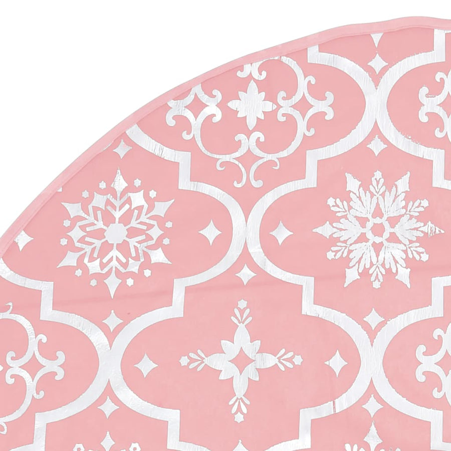 Kerstboomrok luxe met sok 150 cm stof roze 150 cm Roze