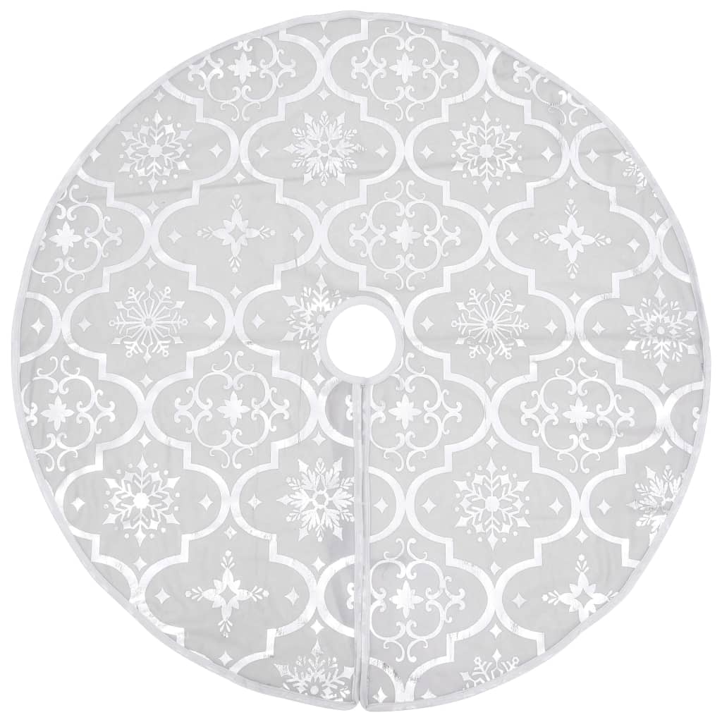 Kerstboomrok Luxe Met Sok 90 Cm Stof Wit 1