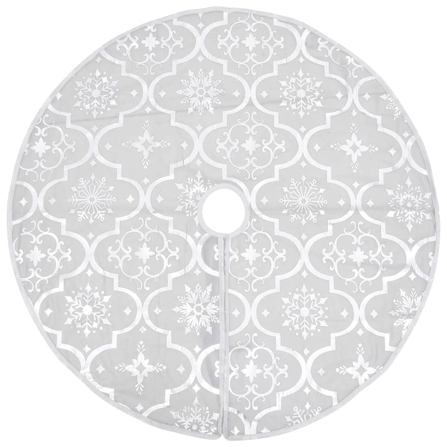 Kerstboomrok Luxe Met Sok 90 Cm Stof Wit 1