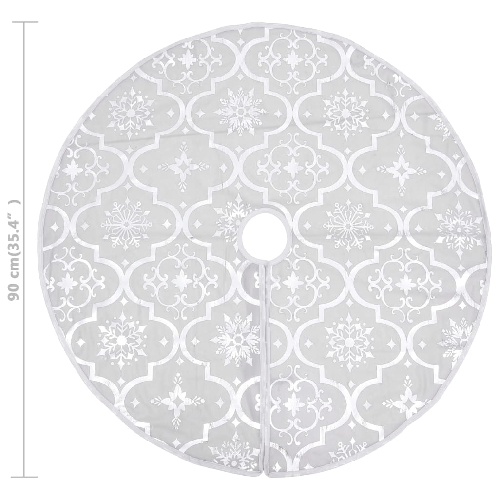 Kerstboomrok Luxe Met Sok 90 Cm Stof Wit 1