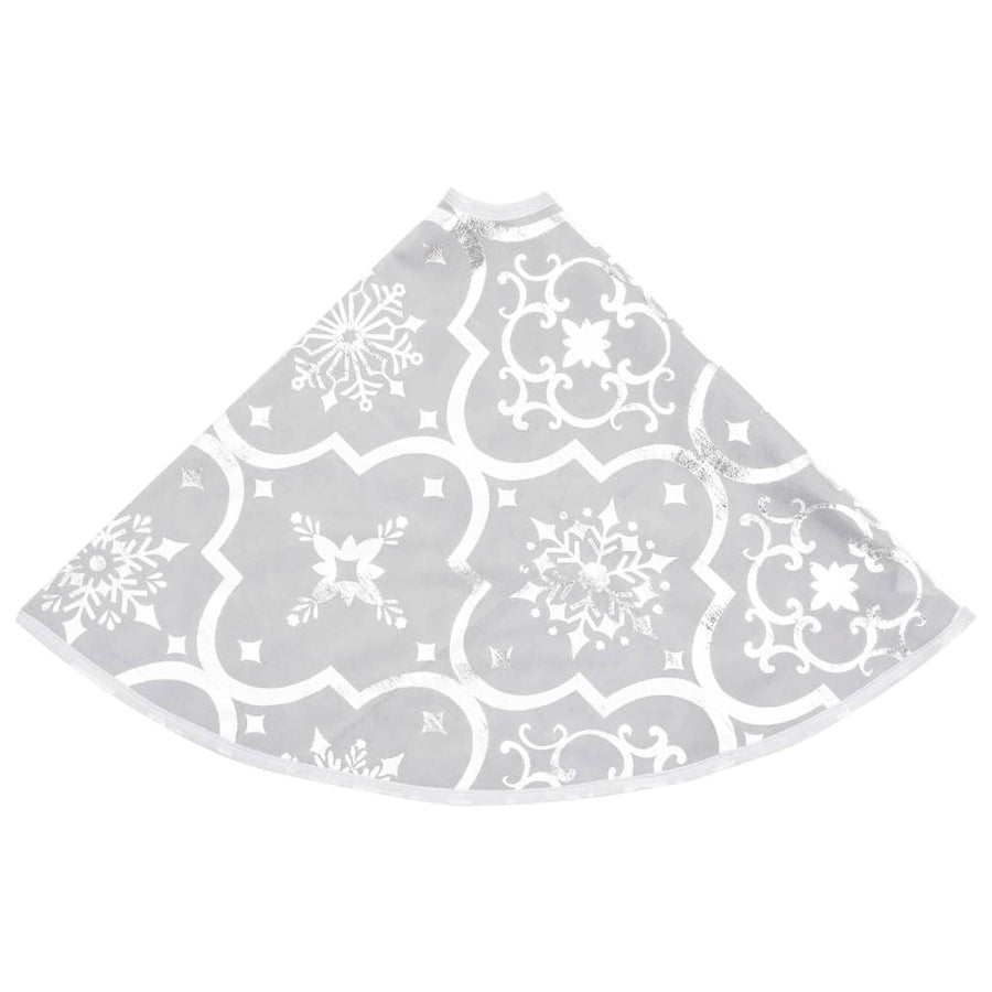 Kerstboomrok luxe met sok 122 cm stof wit 122 cm Wit