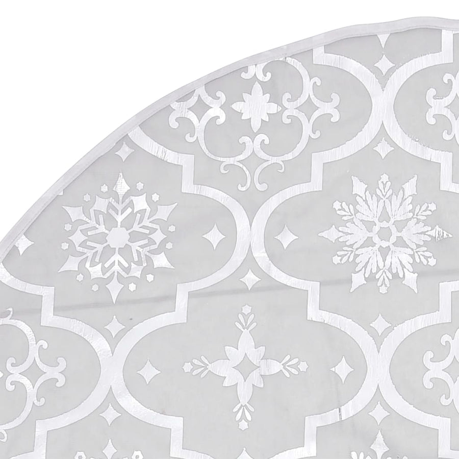 Kerstboomrok luxe met sok 122 cm stof wit 122 cm Wit