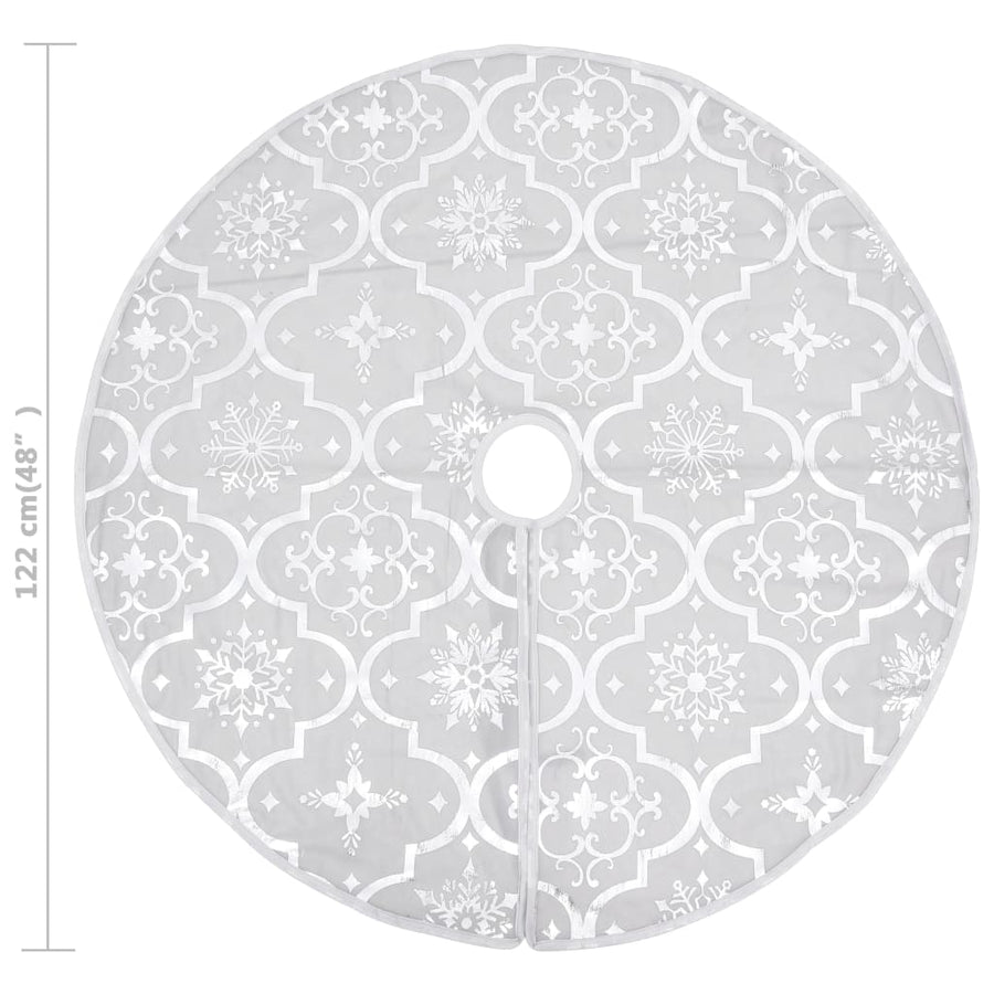 Kerstboomrok luxe met sok 122 cm stof wit 122 cm Wit