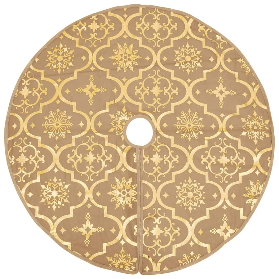 Kerstboomrok luxe met sok 90 cm stof geel 90 cm Geel