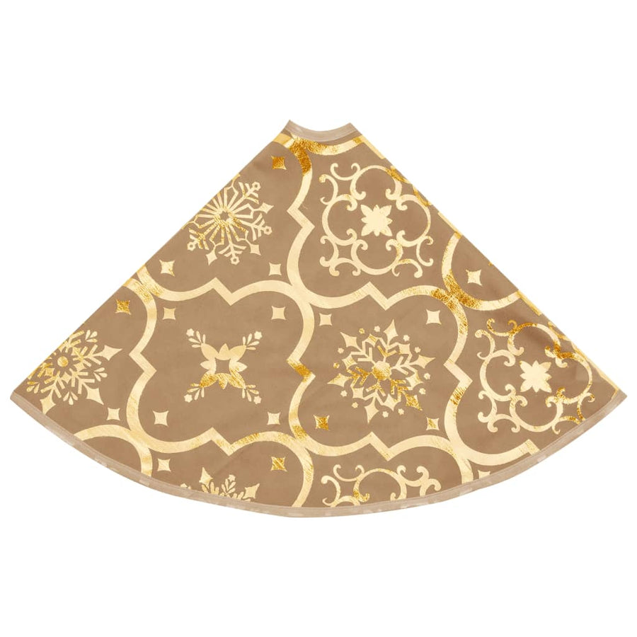 Kerstboomrok luxe met sok 90 cm stof geel 90 cm Geel