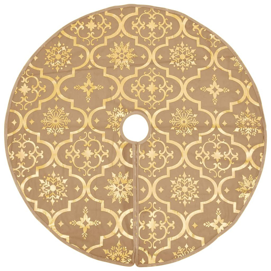 Kerstboomrok luxe met sok 122 cm stof geel 122 cm Geel