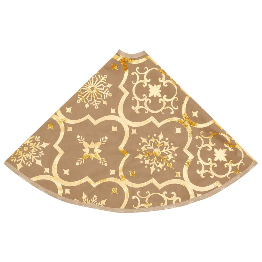 Kerstboomrok luxe met sok 122 cm stof geel 122 cm Geel