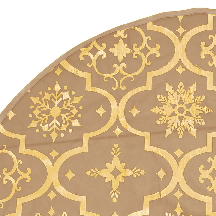 Kerstboomrok luxe met sok 122 cm stof geel 122 cm Geel