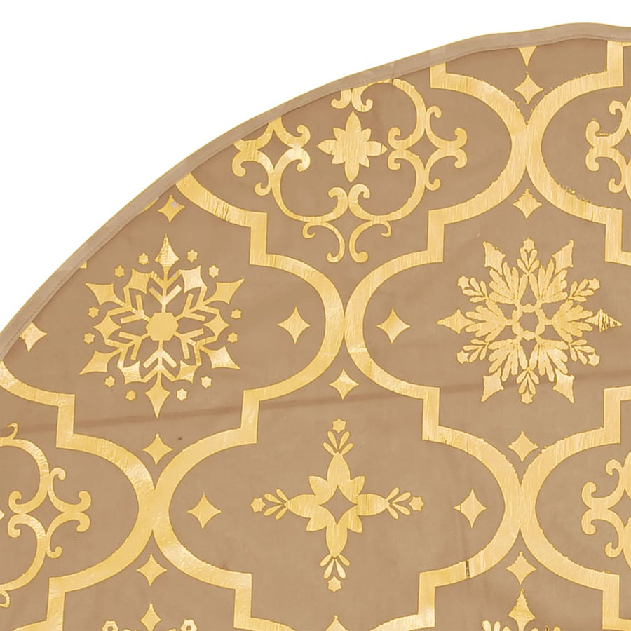 Kerstboomrok luxe met sok 150 cm stof geel 150 cm Geel