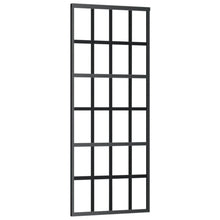 Schuifdeur 76x205 cm ESG-glas en aluminium zwart 76 x 205 cm 6x4 raster