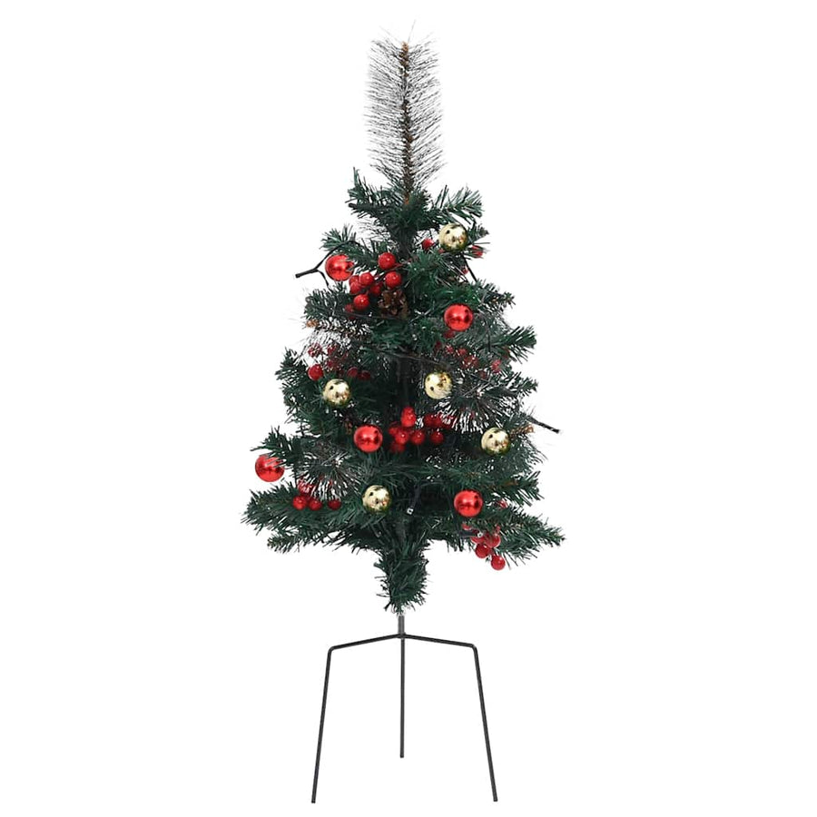 Tuinkerstbomen 2 St Met Verlichting Pvc 76 cm