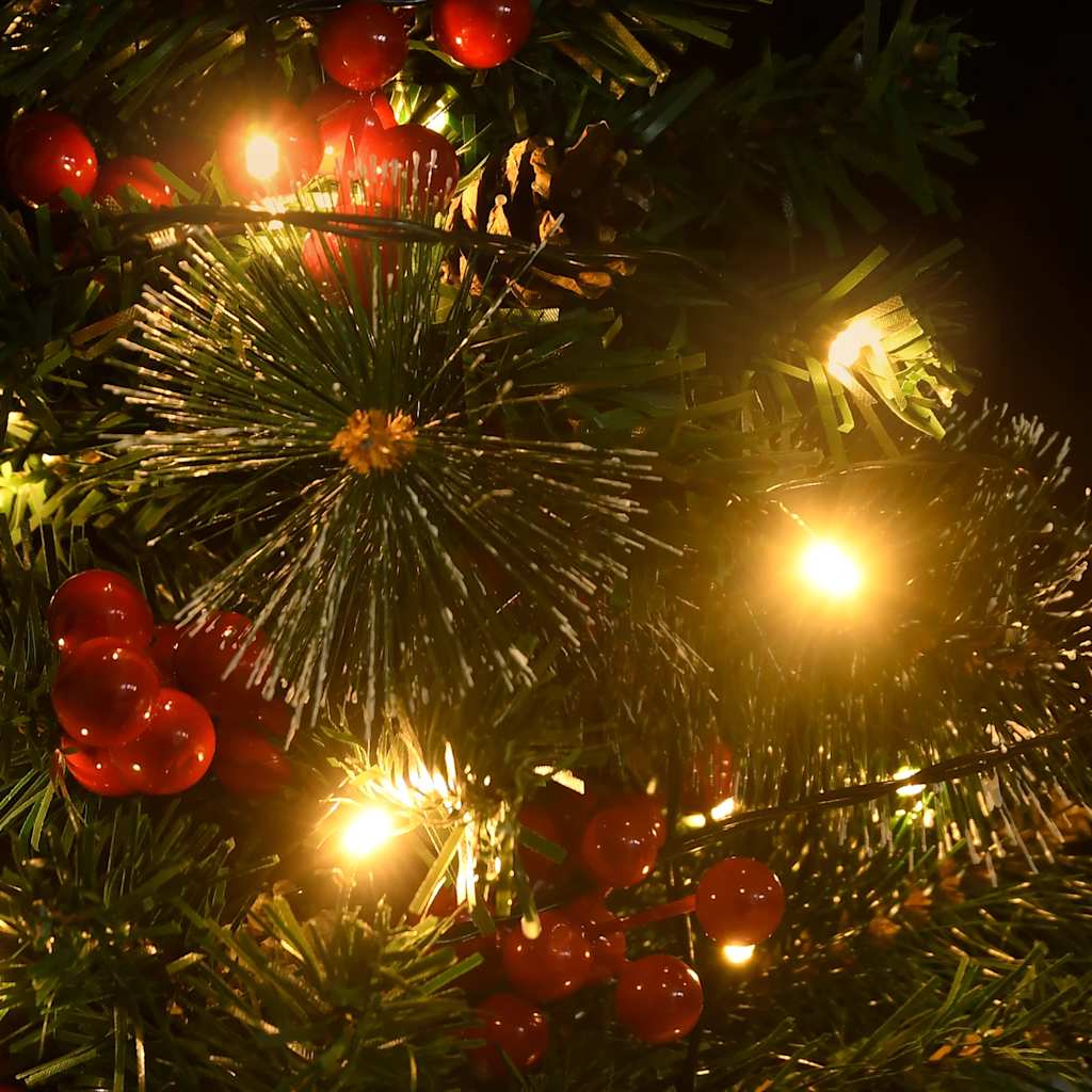Tuinkerstbomen 2 St Met Verlichting Pvc 76 cm