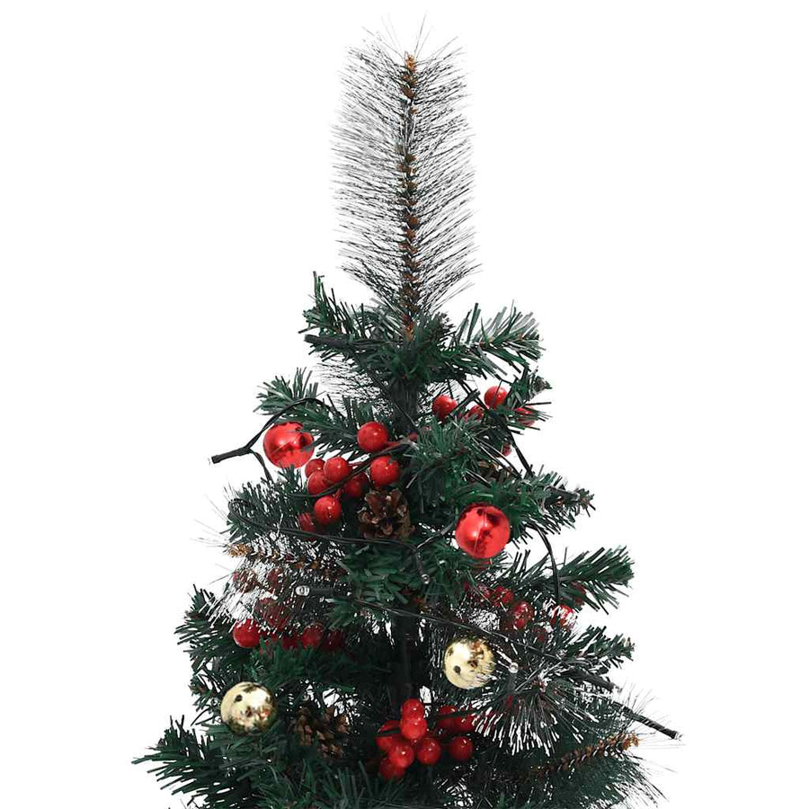 Tuinkerstbomen 2 St Met Verlichting Pvc 76 cm