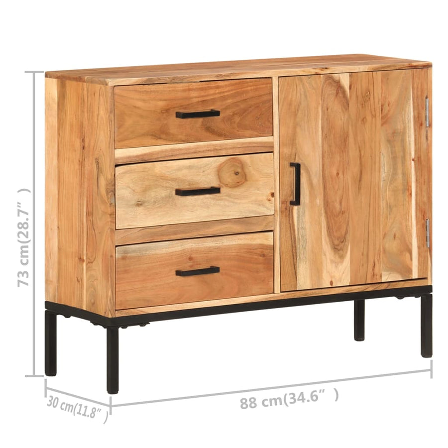 Dressoir 88X30X73 Cm Massief acaciahout