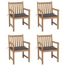 Tuinstoelen 4 St Met Antracietkleurige Kussens Massief Teakhout