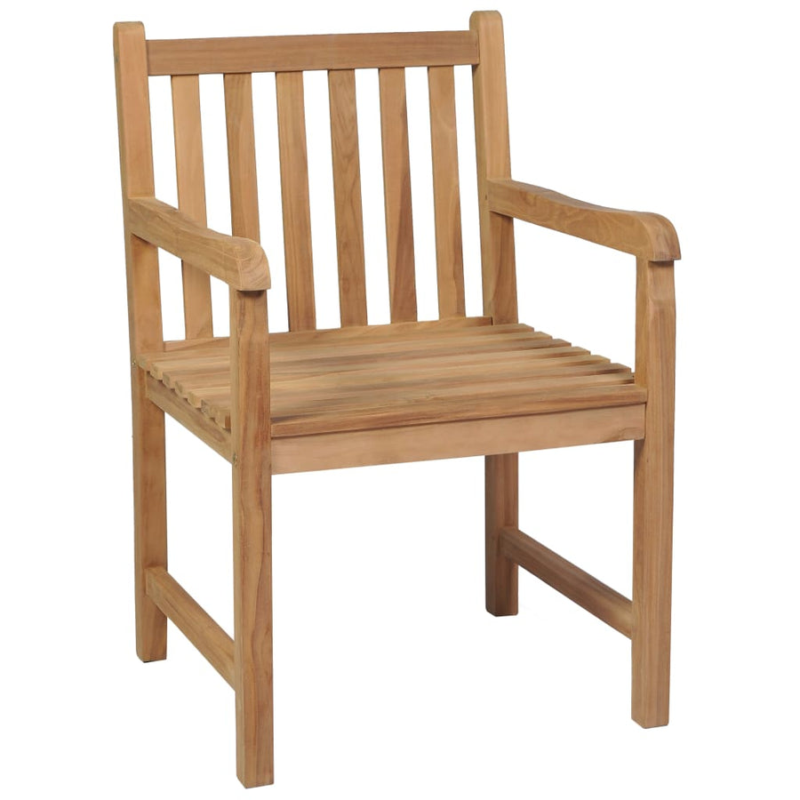 Tuinstoelen Met E Kussens Massief Teakhout 4 Blauw