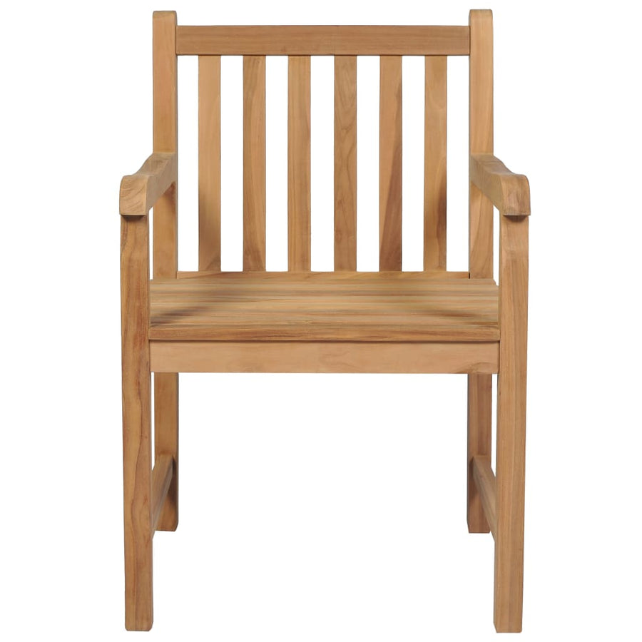 Tuinstoelen Met E Kussens Massief Teakhout 4 Blauw