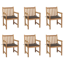 Tuinstoelen Met Kussens Massief Teakhout 6 Taupe