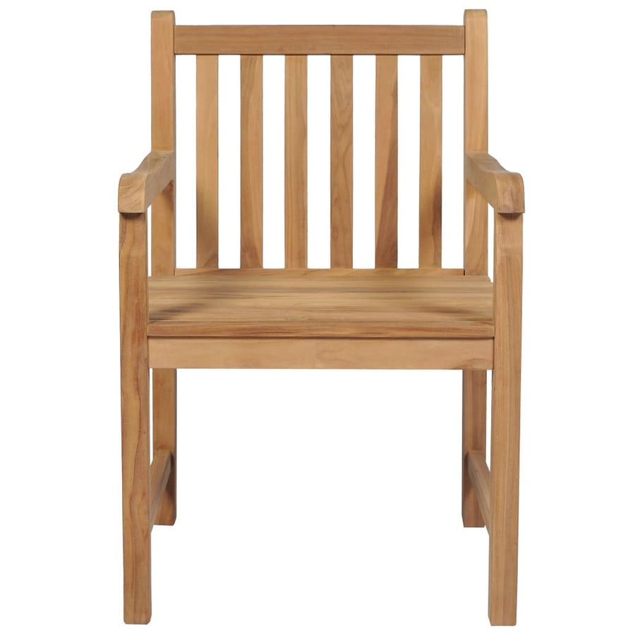Tuinstoelen Met Witte Kussens Massief Teakhout 6 Crème
