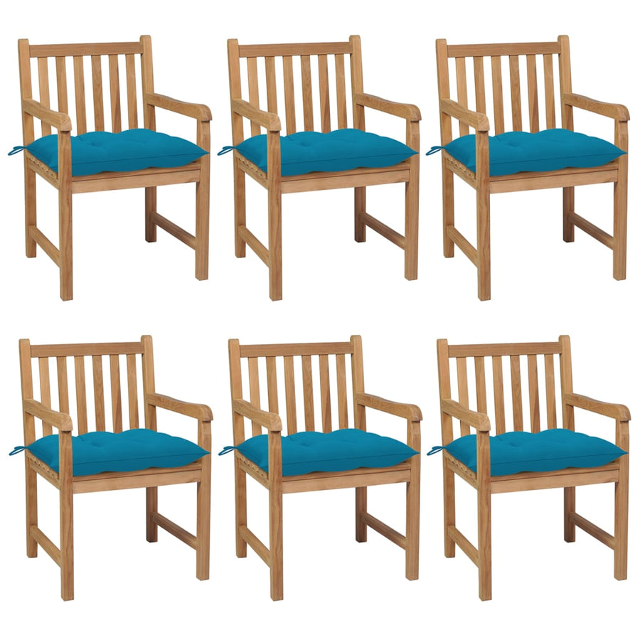 Tuinstoelen Met E Kussens Massief Teakhout 6