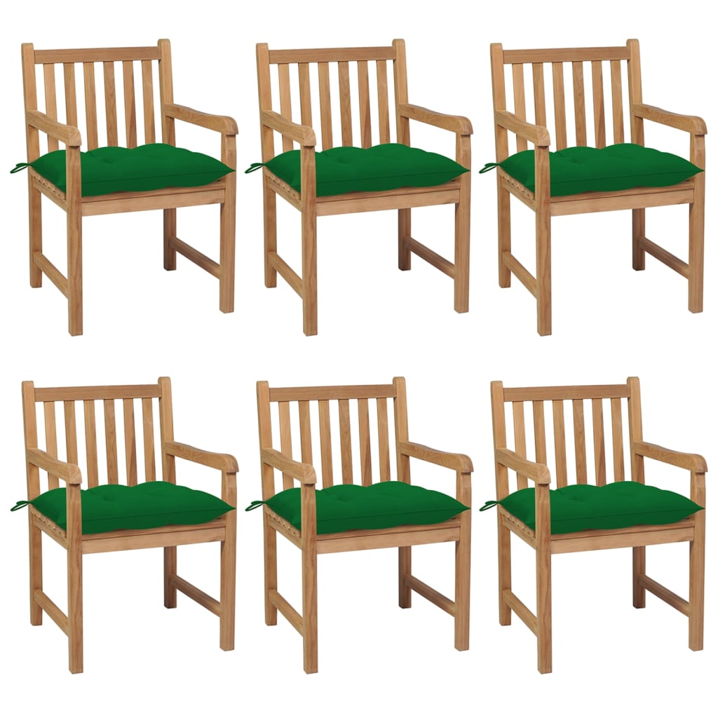 Tuinstoelen Met E Kussens Massief Teakhout 6