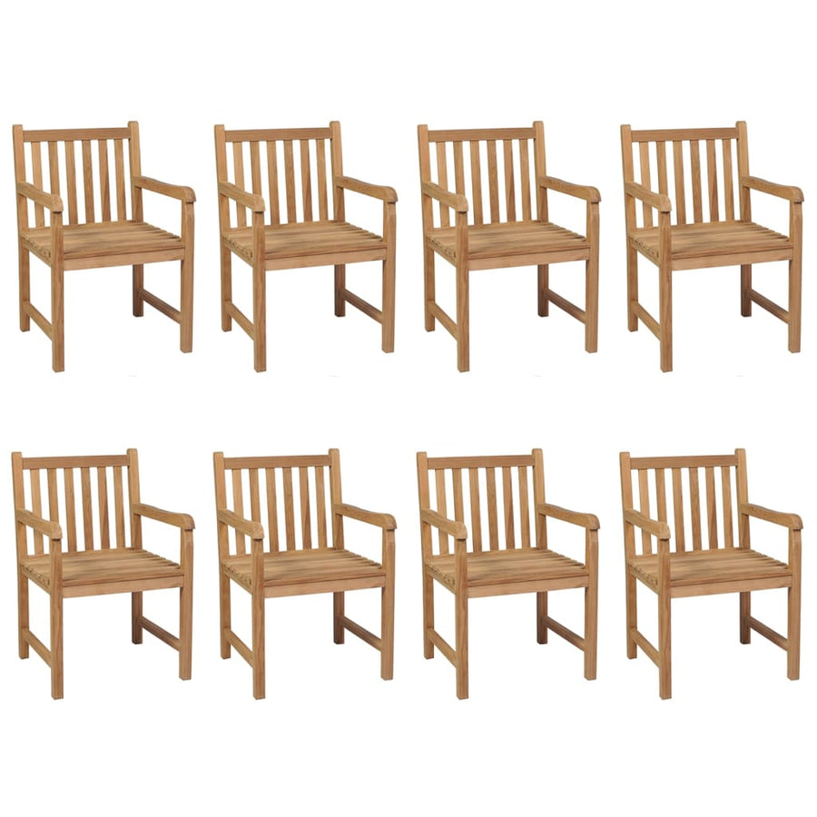 Tuinstoelen 8 St Met Antracietkleurige Kussens Massief Teakhout