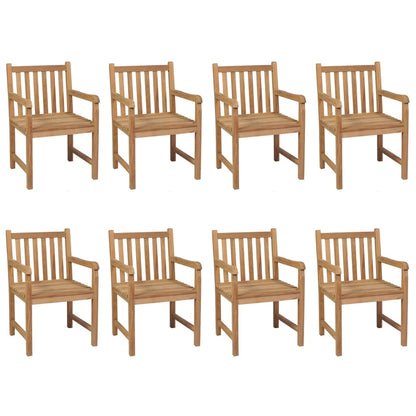 Tuinstoelen 8 St Met Wijnrode Kussens Massief Teakhout Wijnrood