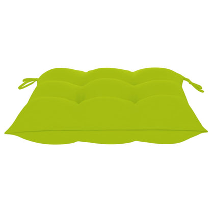 Tuinstoelen 8 St Met Heldergroene Kussens Massief Teakhout